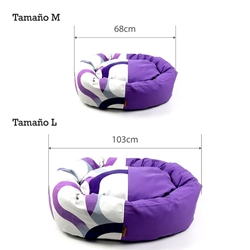 Cuna-Donut para mascotas Aros Lila ThePetLover - Imagen 2
