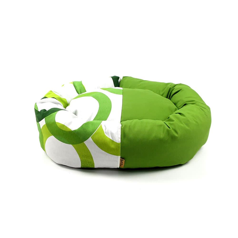 Cuna-Donut para mascotas Aros Verde ThePetLover - Imagen 1