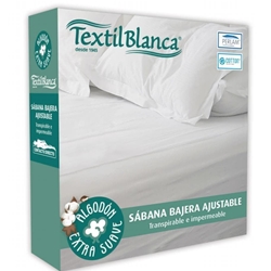 Protector sábana bajera algodón impermeable Cotton Tex-Blanca - Imagen 1