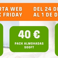 SÚPER PROMO BLACK FRIDAY. PACK ALMOHADAS SOOFT A 40 €