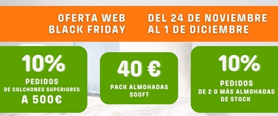 SÚPER PROMO BLACK FRIDAY. PACK ALMOHADAS SOOFT A 40 €